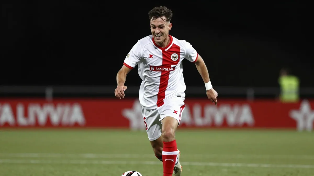 Los goles de Taisei Miyashiro y Manu Fuster dan al equipo canario su segunda victoria consecutiva y el liderato...